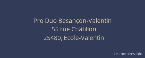 Pro Duo Besançon-Valentin