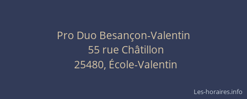 Pro Duo Besan&ccedil;on-Valentin