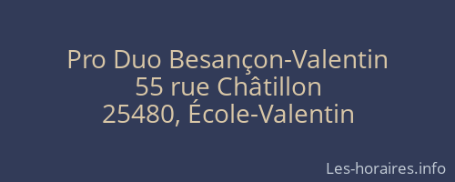 Pro Duo Besançon-Valentin