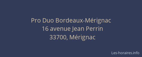 Pro Duo Bordeaux-Mérignac