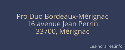 Pro Duo Bordeaux-Mérignac
