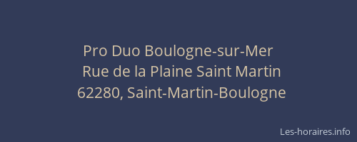 Pro Duo Boulogne-sur-Mer