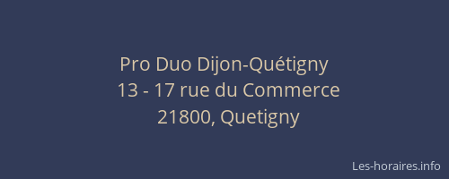 Pro Duo Dijon-Quétigny