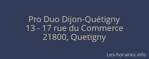 Pro Duo Dijon-Quétigny
