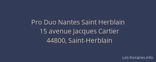 Pro Duo Nantes Saint Herblain