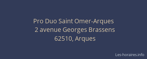 Pro Duo Saint Omer-Arques