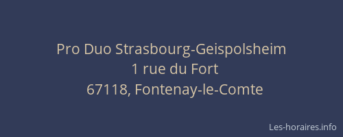 Pro Duo Strasbourg-Geispolsheim