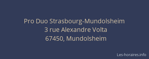 Pro Duo Strasbourg-Mundolsheim