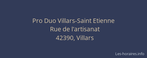 Pro Duo Villars-Saint Etienne