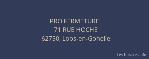 PRO FERMETURE