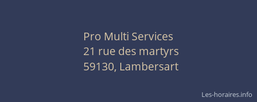 Pro Multi Services