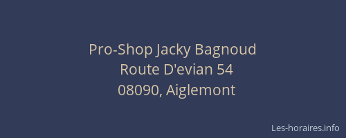 Pro-Shop Jacky Bagnoud