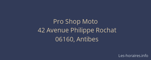 Pro Shop Moto