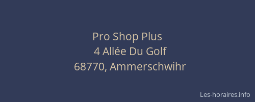 Pro Shop Plus