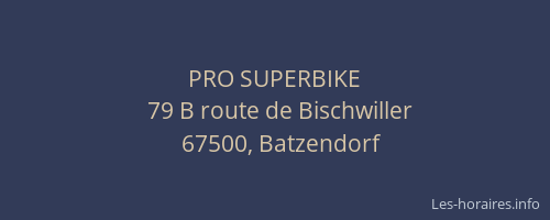 PRO SUPERBIKE
