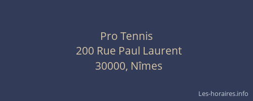 Pro Tennis