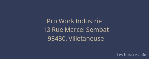 Pro Work Industrie