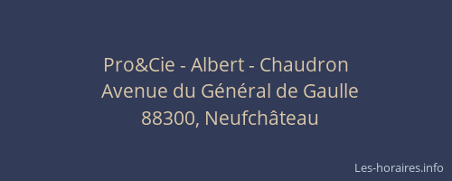 Pro&Cie - Albert - Chaudron