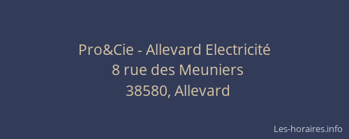 Pro&Cie - Allevard Electricité