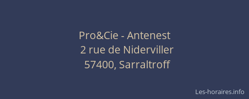Pro&Cie - Antenest