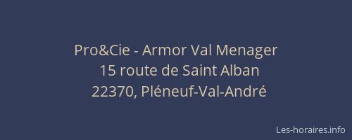 Pro&Cie - Armor Val Menager