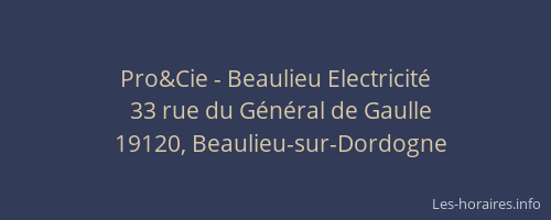 Pro&Cie - Beaulieu Electricité