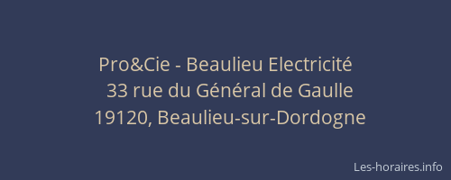 Pro&Cie - Beaulieu Electricit&eacute;