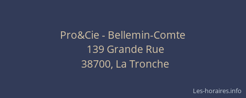 Pro&Cie - Bellemin-Comte
