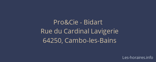 Pro&Cie - Bidart