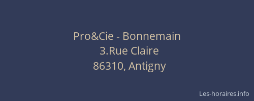 Pro&Cie - Bonnemain