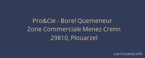 Pro&Cie - Borel Quemeneur