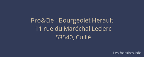 Pro&Cie - Bourgeolet Herault