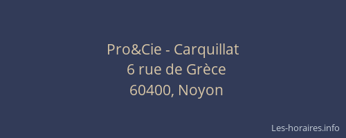Pro&Cie - Carquillat