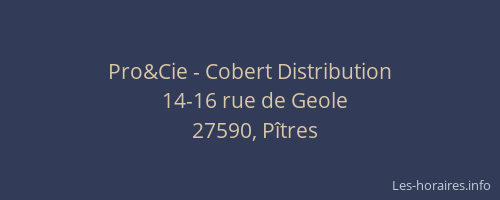 Pro&Cie - Cobert Distribution