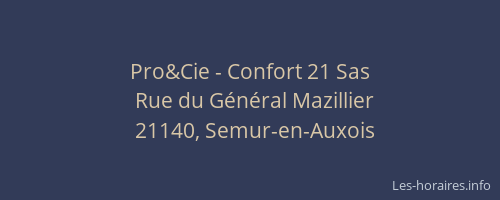 Pro&Cie - Confort 21 Sas