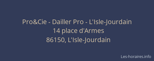 Pro&Cie - Dailler Pro - L'Isle-Jourdain