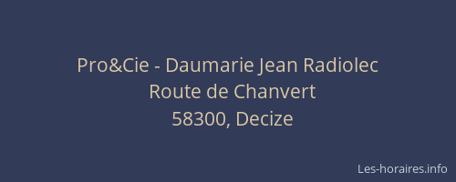 Pro&Cie - Daumarie Jean Radiolec