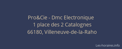 Pro&Cie - Dmc Electronique