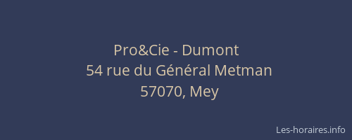 Pro&Cie - Dumont