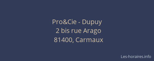 Pro&Cie - Dupuy