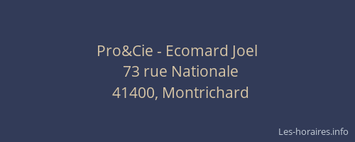 Pro&Cie - Ecomard Joel