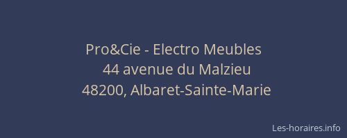 Pro&Cie - Electro Meubles