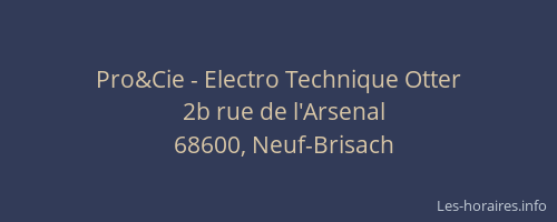 Pro&Cie - Electro Technique Otter