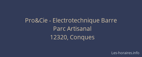 Pro&Cie - Electrotechnique Barre