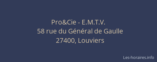 Pro&Cie - E.M.T.V.