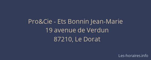 Pro&Cie - Ets Bonnin Jean-Marie