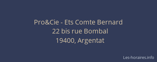 Pro&Cie - Ets Comte Bernard