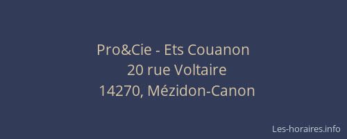 Pro&Cie - Ets Couanon
