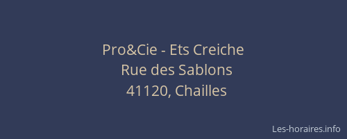 Pro&Cie - Ets Creiche