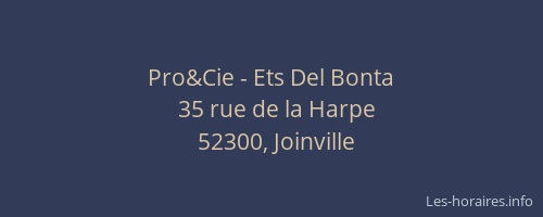 Pro&Cie - Ets Del Bonta